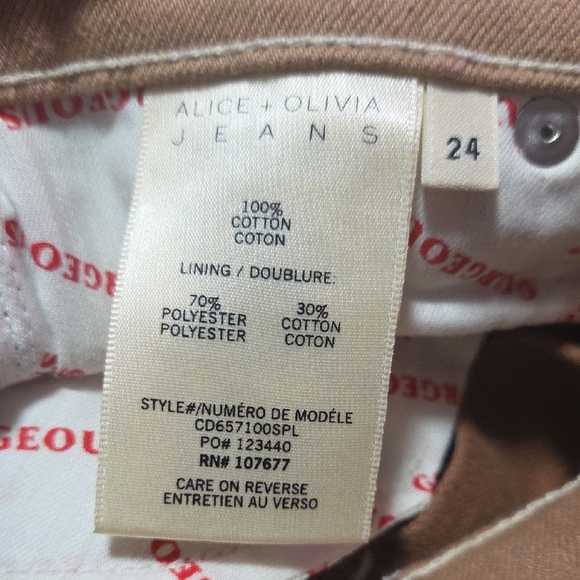Alice + Olivia Tan Jeans - Picture 3 of 7